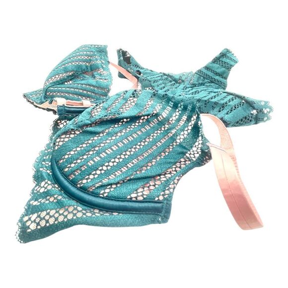 VICTORIA’S SECRET Very Sexy Lined Plunge Bra Forest Green Size 32D - Picture 2 of 3